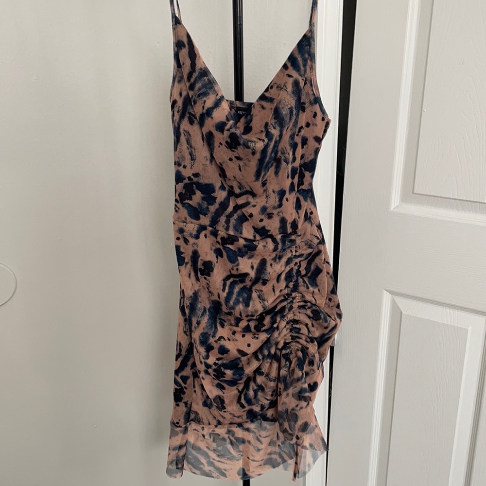 Cowl neck mini dress